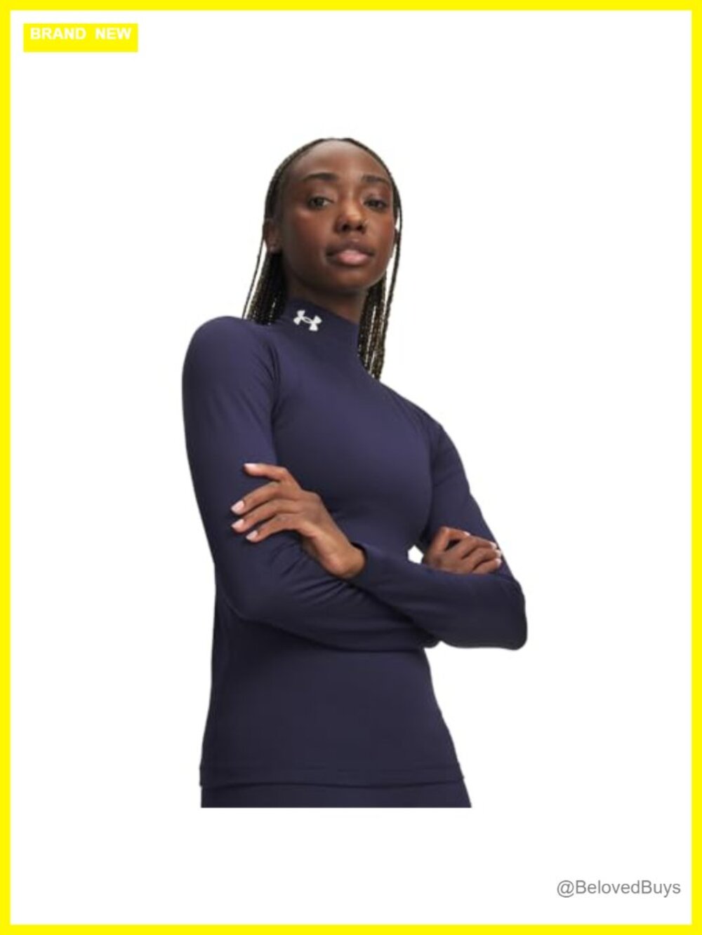 Under Armour ColdGear Mock Neck Long Sleeve Compression Active Top
